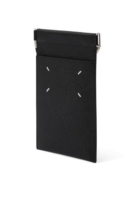 MM.11-Embossed Leather Phone Pouch